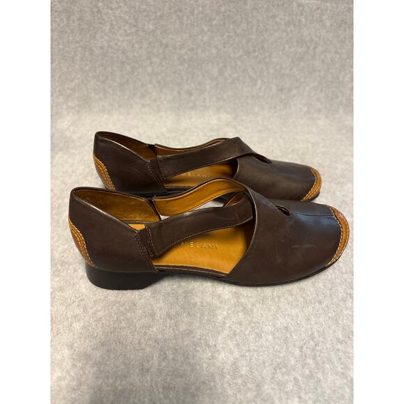 Antonio Melani Women's Size 6.5M Brown Leather Cap Toe Mary Jane Loafer Shoes - Picture 8 of 9